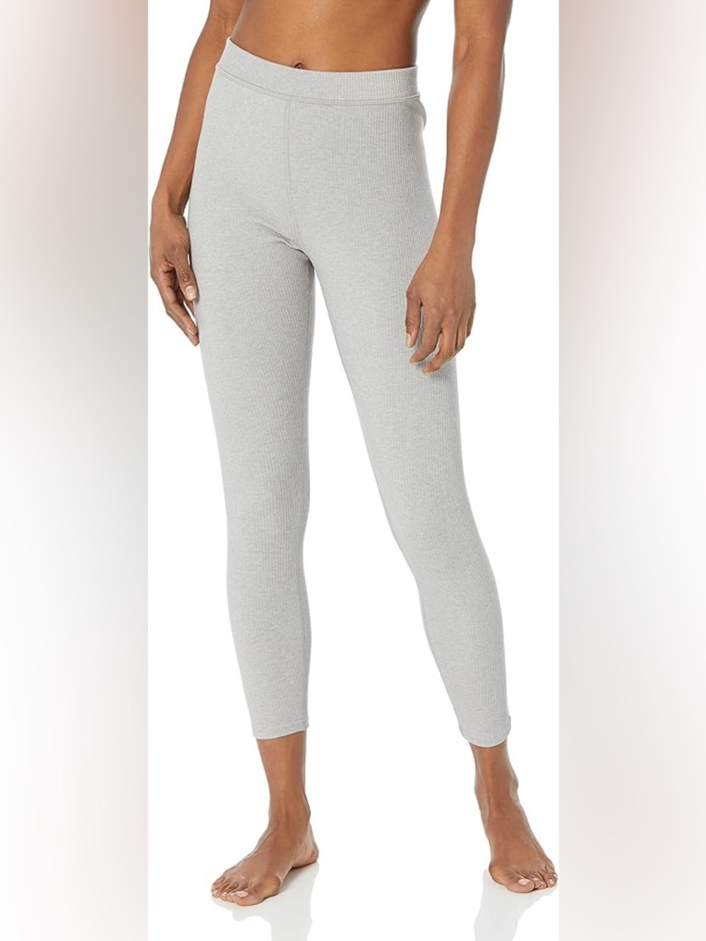 alo yoga ribbed hw 7/8 blissful legging gray ankle XS